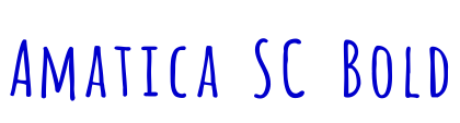 Amatica SC Bold fonte